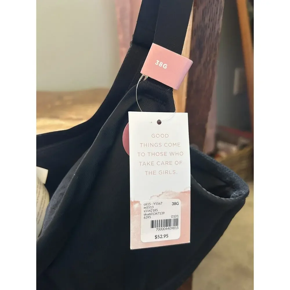 Cacique New w/ Tags 38G Bra Unlined Balconette The Modern Collection Black52.95